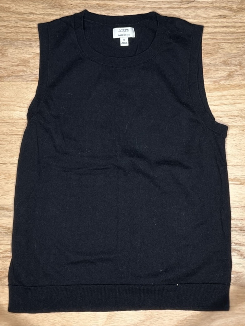 J. Crew Black Crewneck Sleeveless Shell
